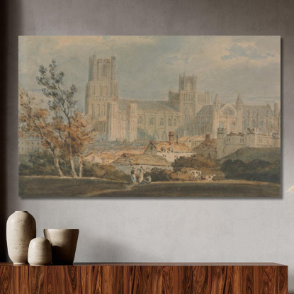 Veduta Della Cattedrale Di Ely Joseph Mallord William Turner jwt147 quadro stampato su tela