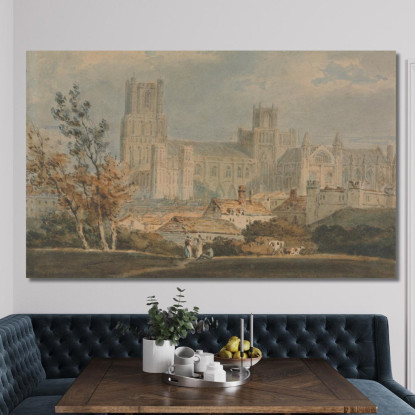 Veduta Della Cattedrale Di Ely Joseph Mallord William Turner jwt147 quadro stampato su tela