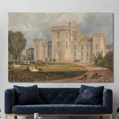 Veduta Di Hampton Court Hertefordshire Da Nord-Ovest Joseph Mallord William Turner jwt150 quadro stampato su tela
