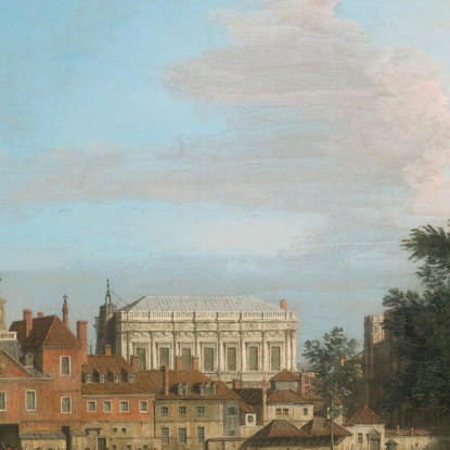 A View Of The Old Horse Guards And Banqueting Hall Whitehall Seen From St. James Park Canaletto canvas print