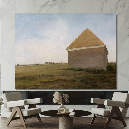 Newmarket Heath Mit Dem Stallungshaus Des Königs Am Ziel Des Beacon Course 1765 George Stubbs drucken auf leinwand
