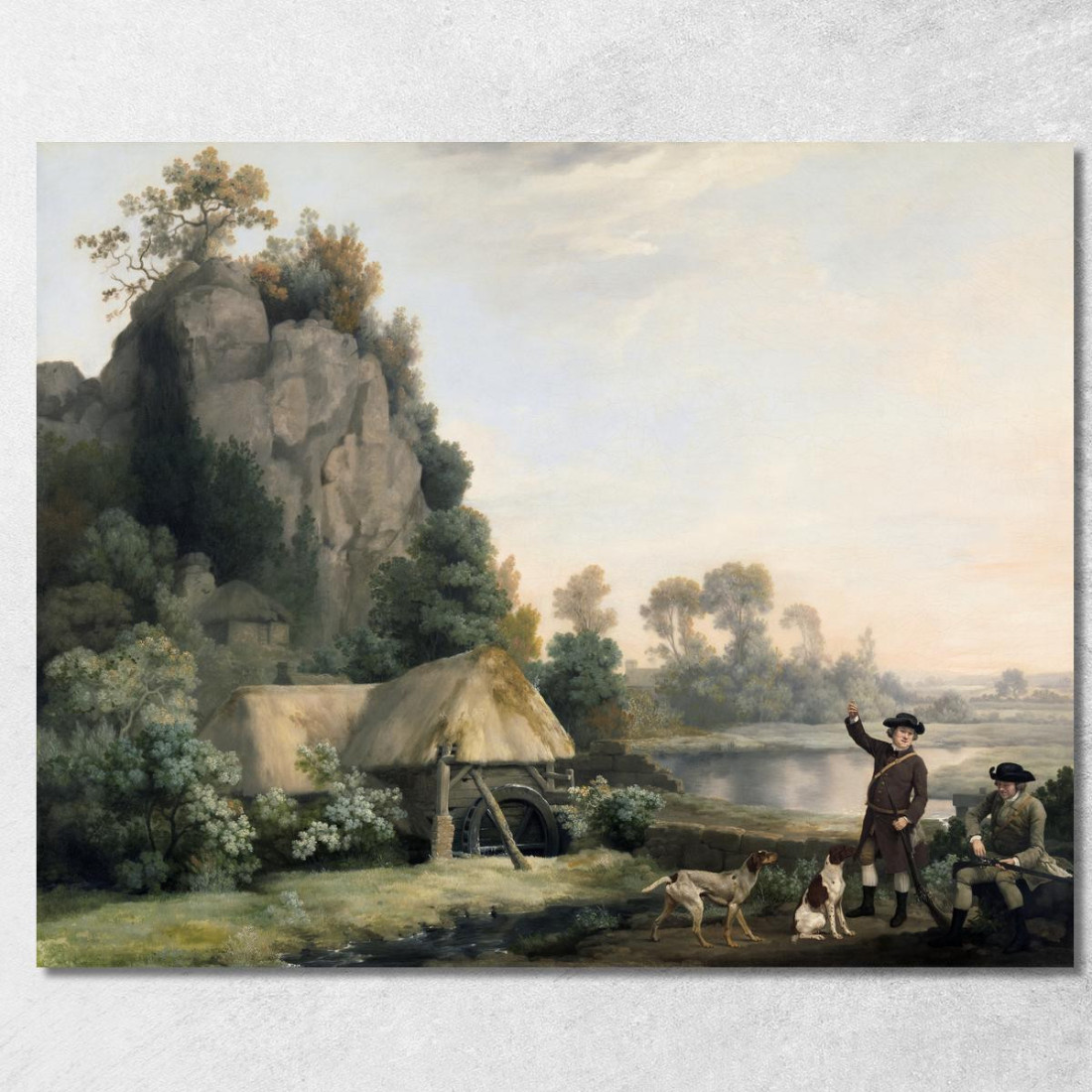 Zwei Herren Beim Schießen Mit Blick Auf Die Creswell Crags, Aufgenommen Vor Ort George Stubbs drucken auf leinwand Zwei Herren Beim Schießen Mit Blick Auf Die Creswell Crags, Aufgenommen Vor Ort George Stubbs drucken auf leinwand
