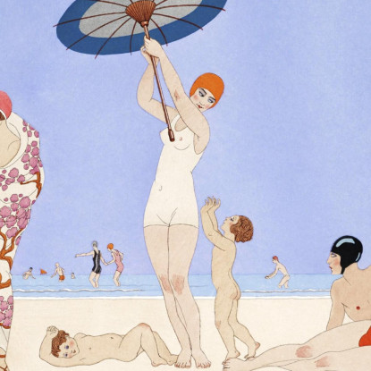 Tavola Au Lido N.14 George Barbier gbb5 quadro stampato su tela