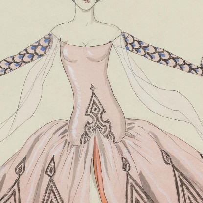 Disegno Di Costumi George Barbier gbb14 quadro stampato su tela