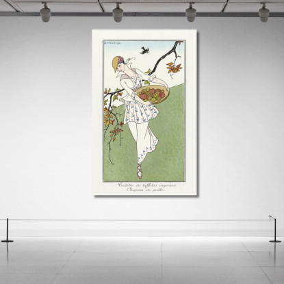 Costumi Parigini Articoli Da Toeletta In Taffetà George Barbier gbb20 quadro stampato su tela