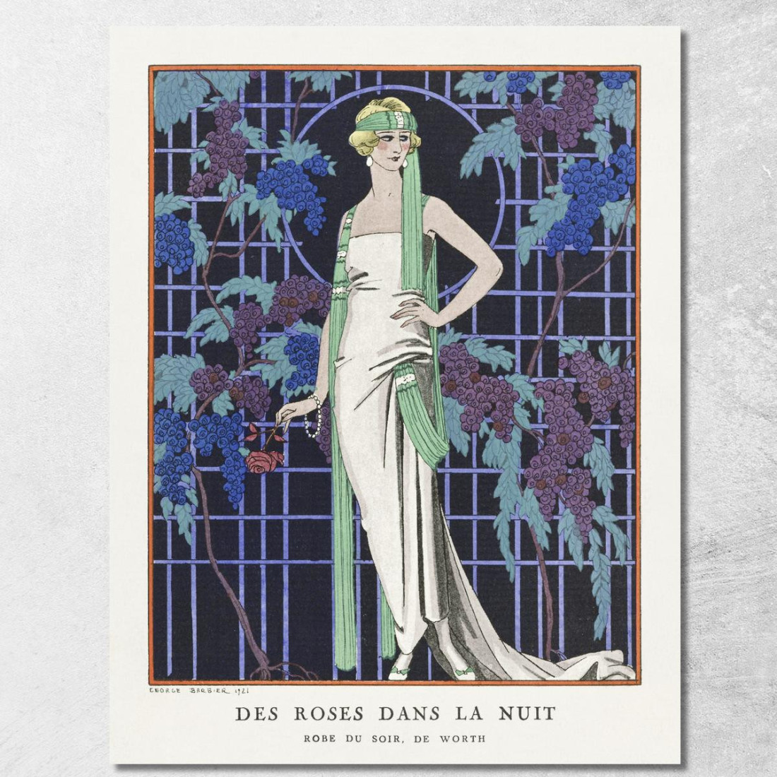 Abiti Da Sera Vale L'Abito Da Sera George Barbier gbb33 quadro stampato su tela Abiti Da Sera Vale L'Abito Da Sera George Barbier gbb33 quadro stampato su tela