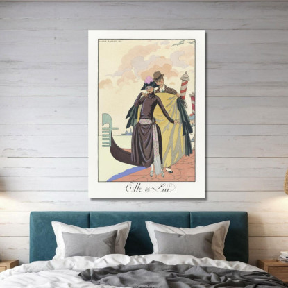 Lei E Lui George Barbier gbb35 quadro stampato su tela