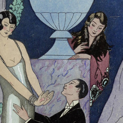 Falbalas E Fronzoli L'Olsarice George Barbier gbb50 quadro stampato su tela
