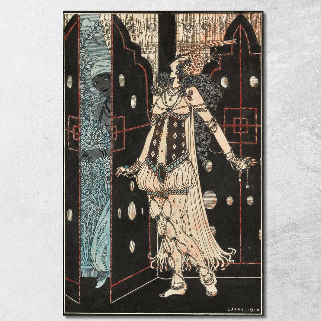 Ida Rubinstein E Vaslav Nijinsky In Scheherazade George Barbier gbb61 quadro stampato su tela Ida Rubinstein E Vaslav Nijinsky In Scheherazade George Barbier gbb61 quadro stampato su tela
