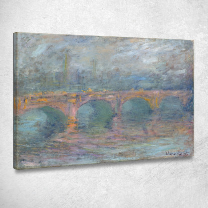 Waterloo Bridge Londra Al Tramonto Claude Monet mnt370 quadro stampato su tela