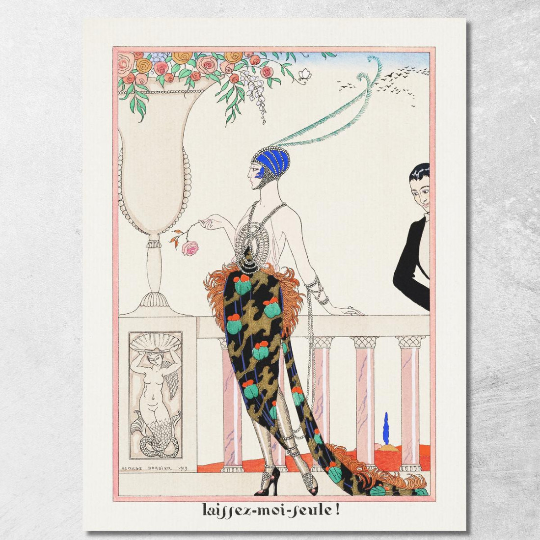 Lasciami Partire Da Les Feuillets D'Art George Barbier gbb93 quadro stampato su tela Lasciami Partire Da Les Feuillets D'Art George Barbier gbb93 quadro stampato su tela