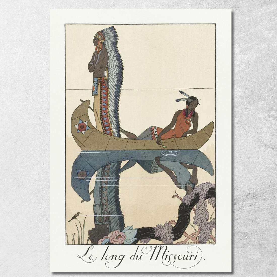 Lungo Il Missouri George Barbier gbb94 quadro stampato su tela Lungo Il Missouri George Barbier gbb94 quadro stampato su tela