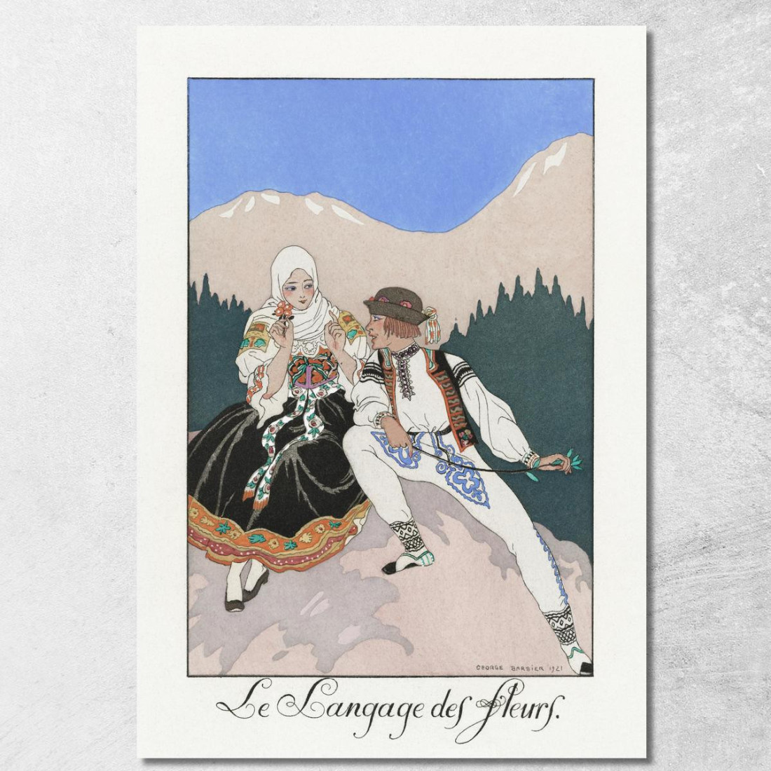 Il Linguaggio Dei Fiori George Barbier gbb110 quadro stampato su tela Il Linguaggio Dei Fiori George Barbier gbb110 quadro stampato su tela
