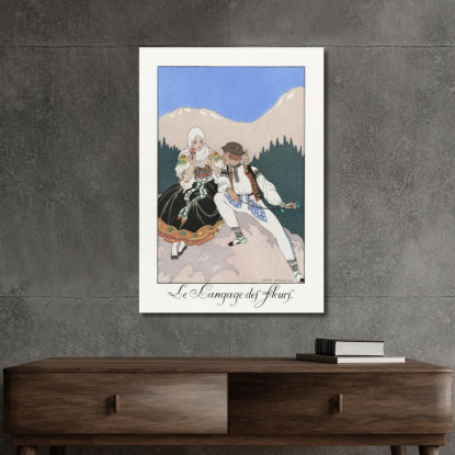 Il Linguaggio Dei Fiori George Barbier gbb110 quadro stampato su tela