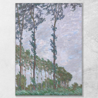 Serie Effetto Vento Dei Pioppi Claude Monet mnt373 quadro stampato su tela