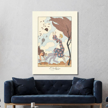 L'Aria George Barbier gbb124 quadro stampato su tela