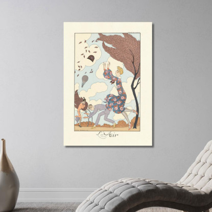 L'Aria George Barbier gbb124 quadro stampato su tela