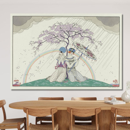 L'Arcobaleno George Barbier gbb128 quadro stampato su tela