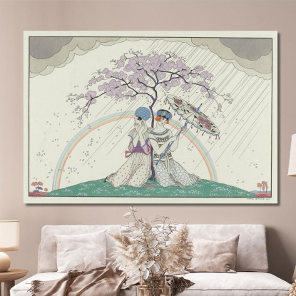 L'Arcobaleno George Barbier gbb128 quadro stampato su tela