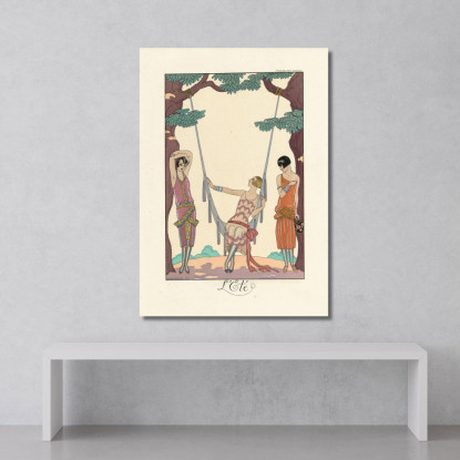 Estate Estate George Barbier gbb134 quadro stampato su tela