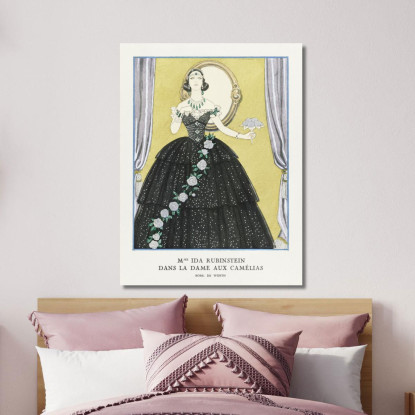 La Signora Ida Rubinstein In La Signora Delle Camelie George Barbier gbb138 quadro stampato su tela