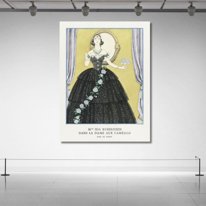 La Signora Ida Rubinstein In La Signora Delle Camelie George Barbier gbb138 quadro stampato su tela