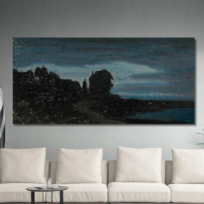 Yport Di Notte Claude Monet mnt377 quadro stampato su tela