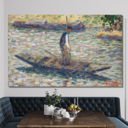 Un Pescatore Georges Seurat gsr1 quadro stampato su tela