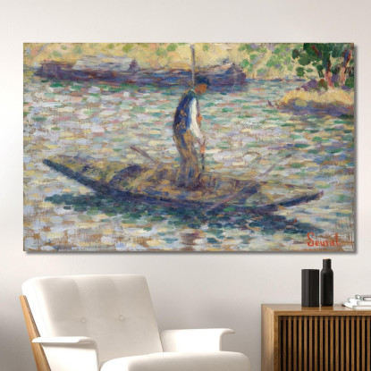 Un Pescatore Georges Seurat gsr1 quadro stampato su tela