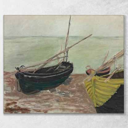 Studio Delle Barche Sulla Spiaggia Di Étretat Claude Monet mnt380 quadro stampato su tela