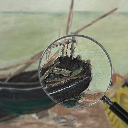 Studio Delle Barche Sulla Spiaggia Di Étretat Claude Monet mnt380 quadro stampato su tela