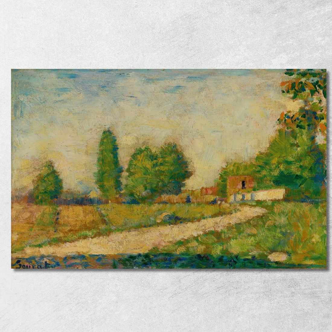 Ai Margini Del Villaggio Georges Seurat gsr7 quadro stampato su tela