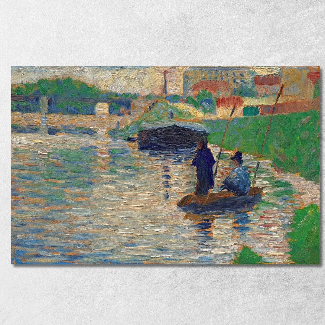 Veduta Della Senna Georges Seurat gsr90 quadro stampato su tela Veduta Della Senna Georges Seurat gsr90 quadro stampato su tela