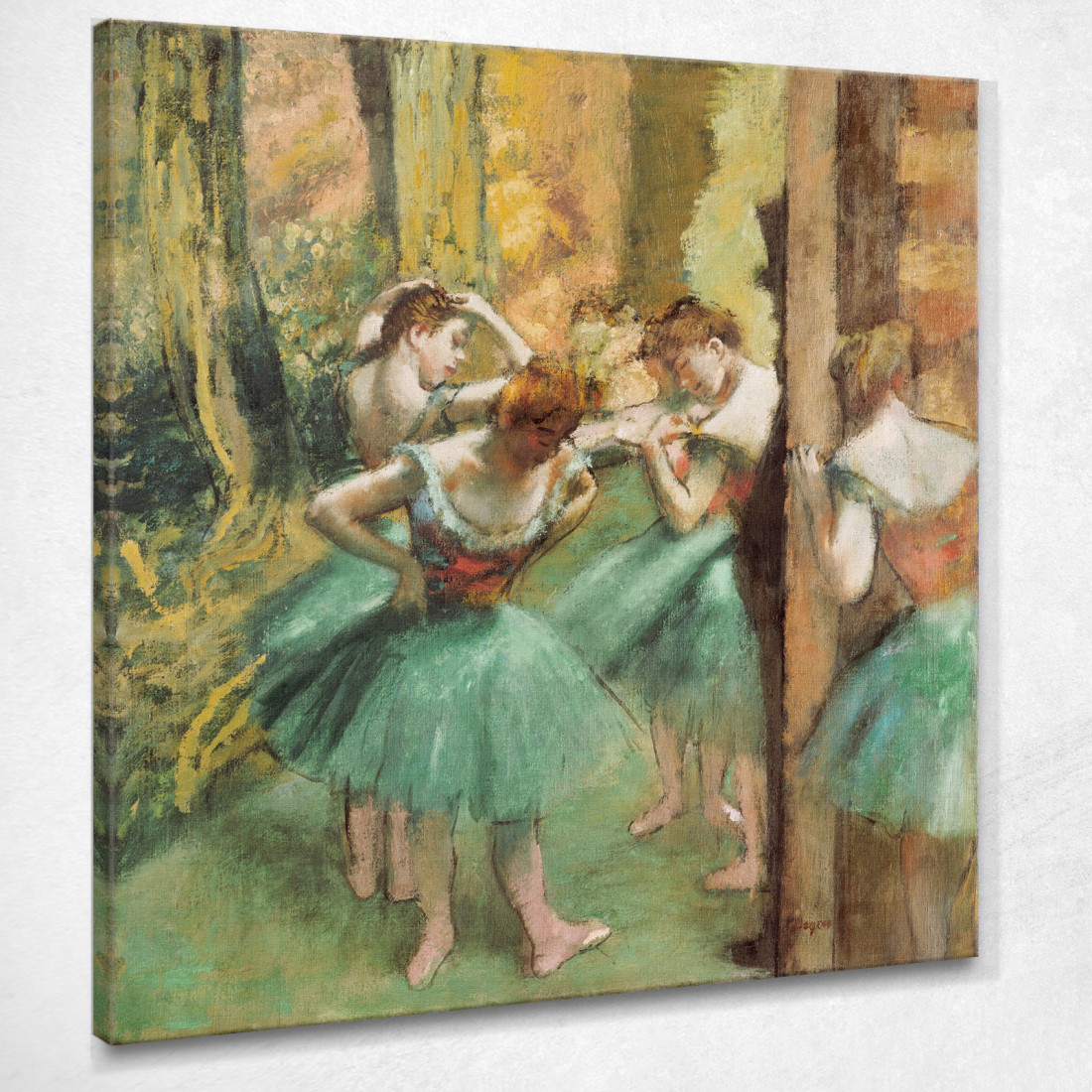 Ballerine Rosa E Verdi Edgar Degas edg15 quadro stampato su tela Ballerine Rosa E Verdi Edgar Degas edg15 quadro stampato su tela
