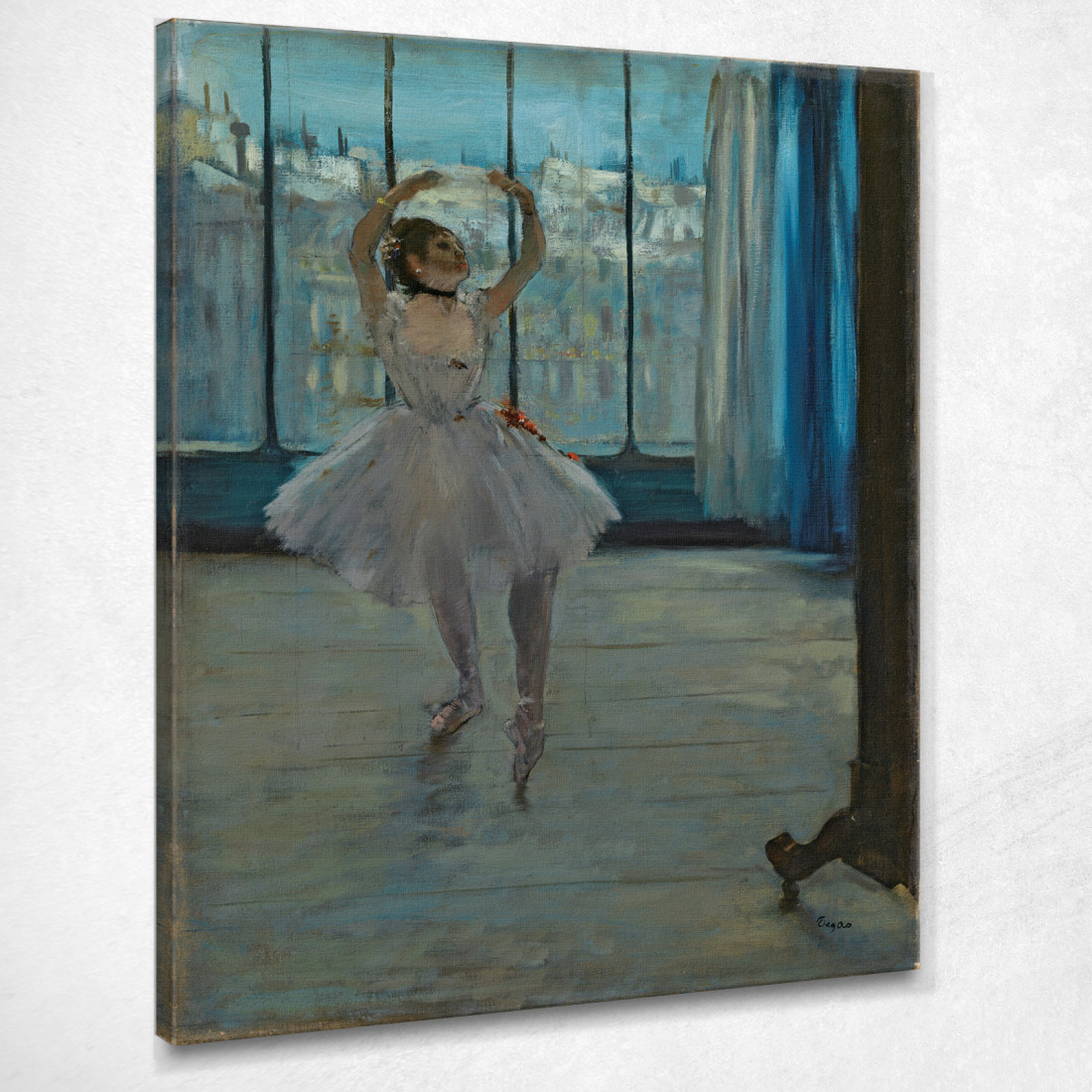 Ballerina In Posa Per Un Fotografo Ballerina Davanti Alla Finestra Edgar Degas edg22 quadro stampato su tela Ballerina In Posa Per Un Fotografo Ballerina Davanti Alla Finestra Edgar Degas edg22 quadro stampato su tela