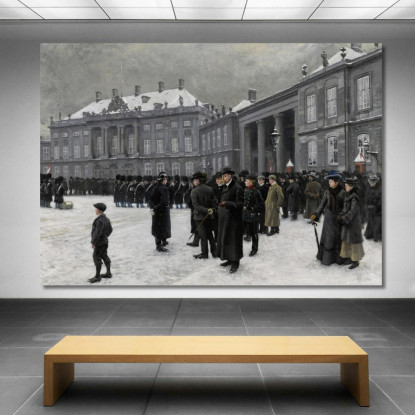 Cambio Della Guardia Al Palazzo Di Amalienborg Paul Fischer pfs6 quadro stampato su tela