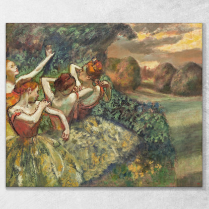Quattro Ballerine 1899 Edgar Degas edg34 quadro stampato su tela