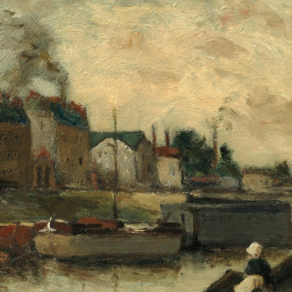 Le Fabbriche Cail E Quai De Grenelle Paul Gauguin pgg58 quadro stampato su tela