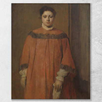 Ragazza In Rosso 1866 Edgar Degas edg36 quadro stampato su tela