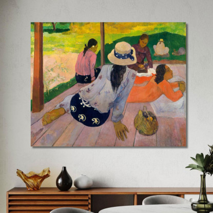 La Siesta Paul Gauguin pgg140 quadro stampato su tela