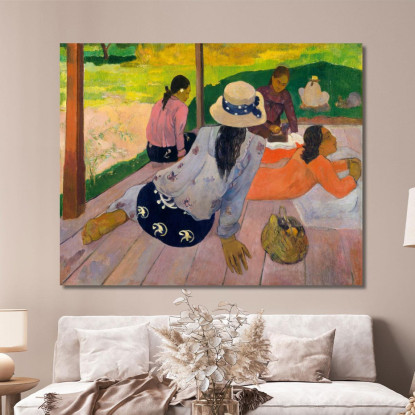 La Siesta Paul Gauguin pgg140 quadro stampato su tela