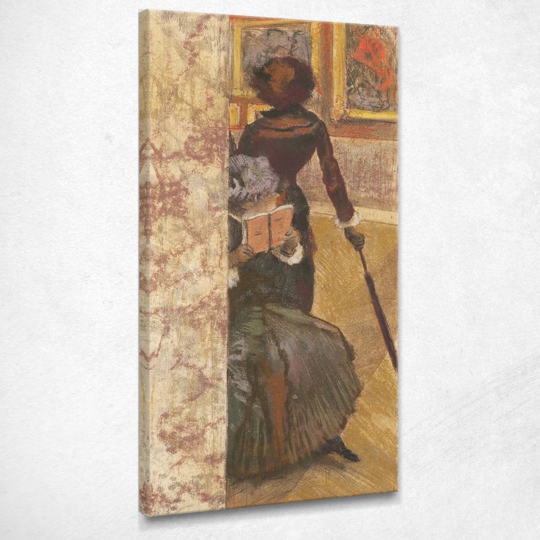 Mary Cassatt Al Louvre La Galleria Dei Dipinti Edgar Degas edg48 quadro stampato su tela Mary Cassatt Al Louvre La Galleria Dei Dipinti Edgar Degas edg48 quadro stampato su tela