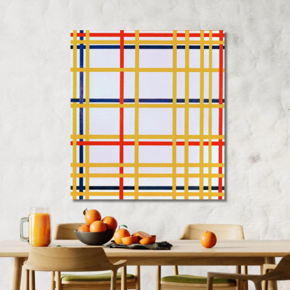 New York City I Piet Mondrian pmn11 quadro stampato su tela