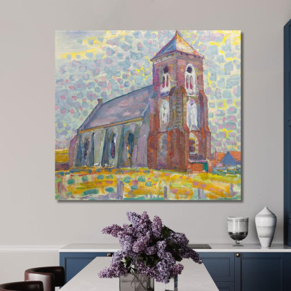 Chiesa A Zoutelande Piet Mondrian pmn21 quadro stampato su tela