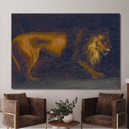 Studio Di Un Leone Théodore Géricault tgr44 quadro stampato su tela