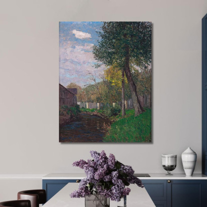 Letto Del Ruscello In Autunno Alfred Zoff azf19 quadro stampato su tela