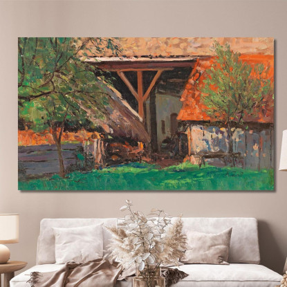 Fienile A Stainz Alfred Zoff azf20 quadro stampato su tela