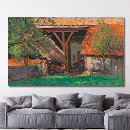 Fienile A Stainz Alfred Zoff azf20 quadro stampato su tela
