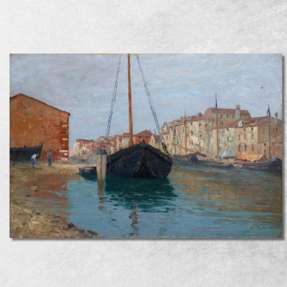 Chioggia Alfred Zoff azf29 quadro stampato su tela