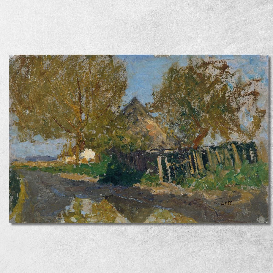 Strada Del Villaggio Mt Ghöft Uter Bumen Alfred Zoff azf32 quadro stampato su tela Strada Del Villaggio Mt Ghöft Uter Bumen Alfred Zoff azf32 quadro stampato su tela